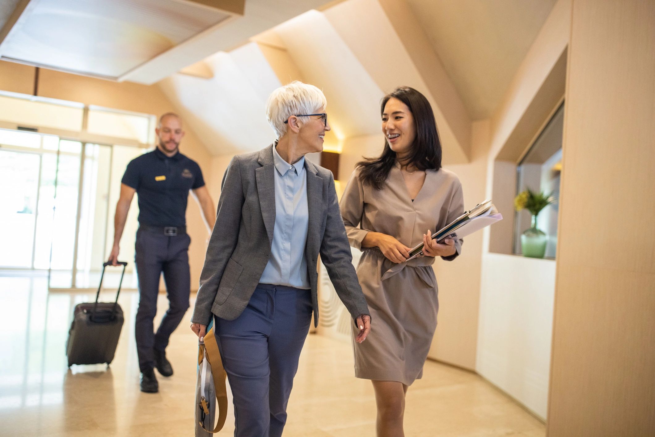 Guest arriving at a luxury hotel