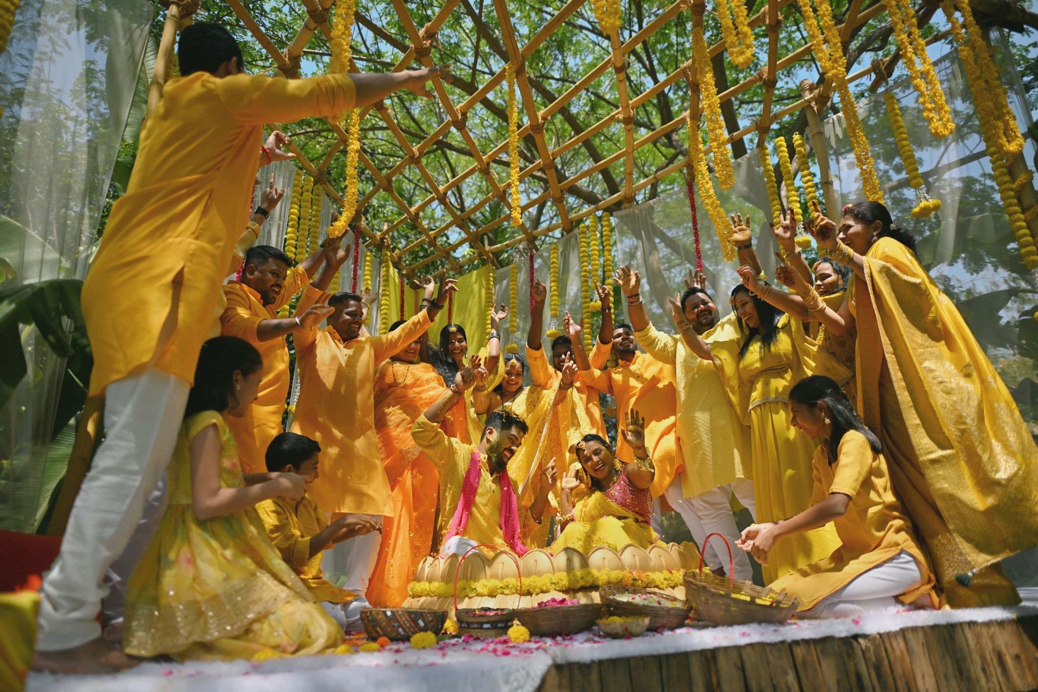 Guests celebrating at a luxury social event