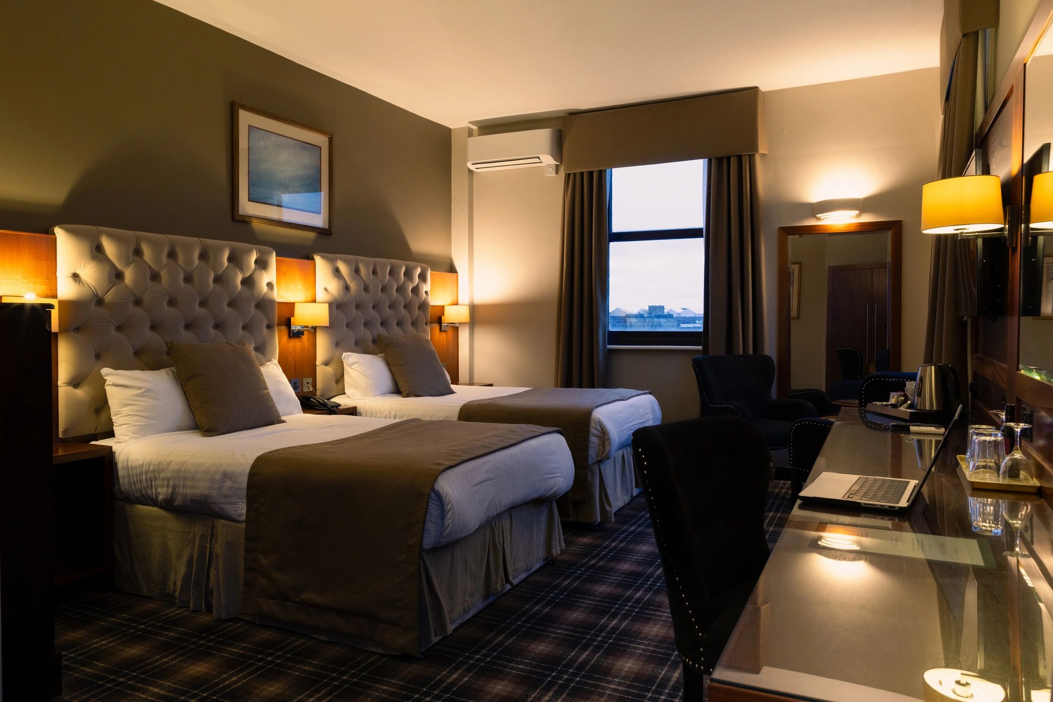 Elegant hotel room interior at Resort Rio style stay