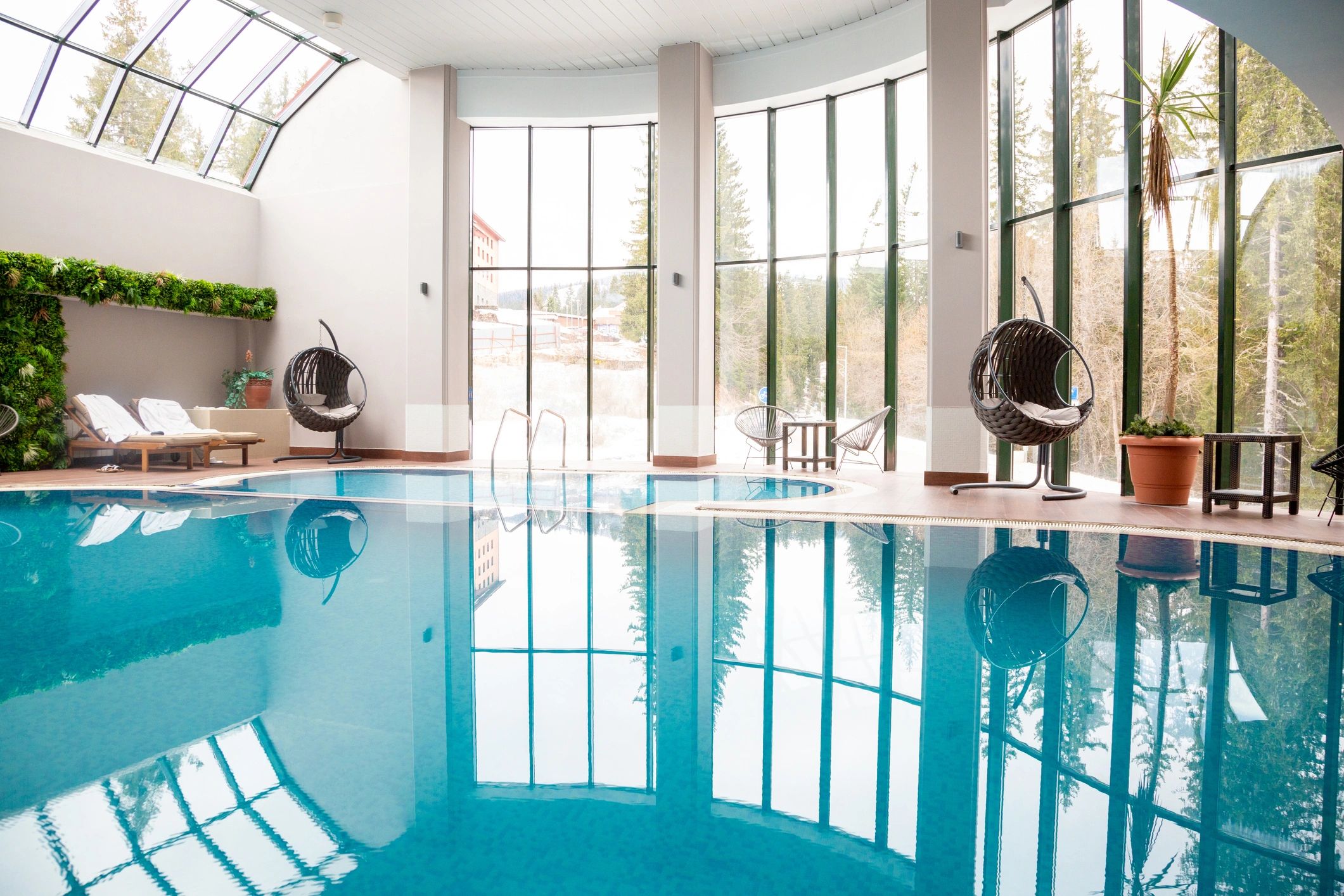 Serene indoor pool at the resort