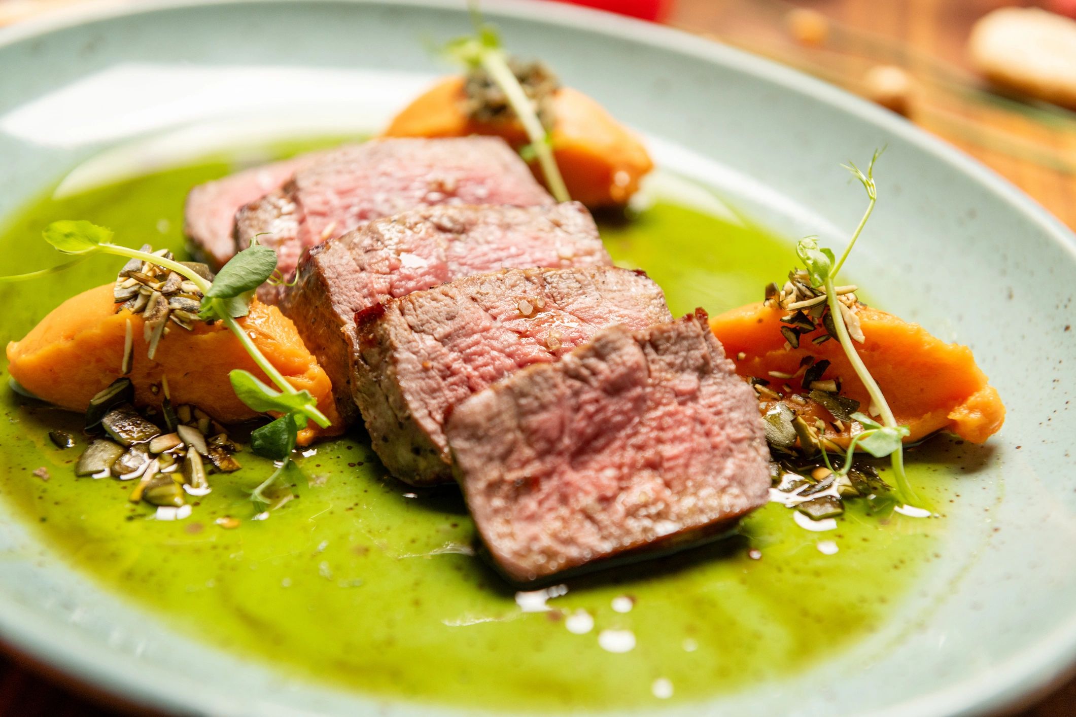 Fine dining plated main course