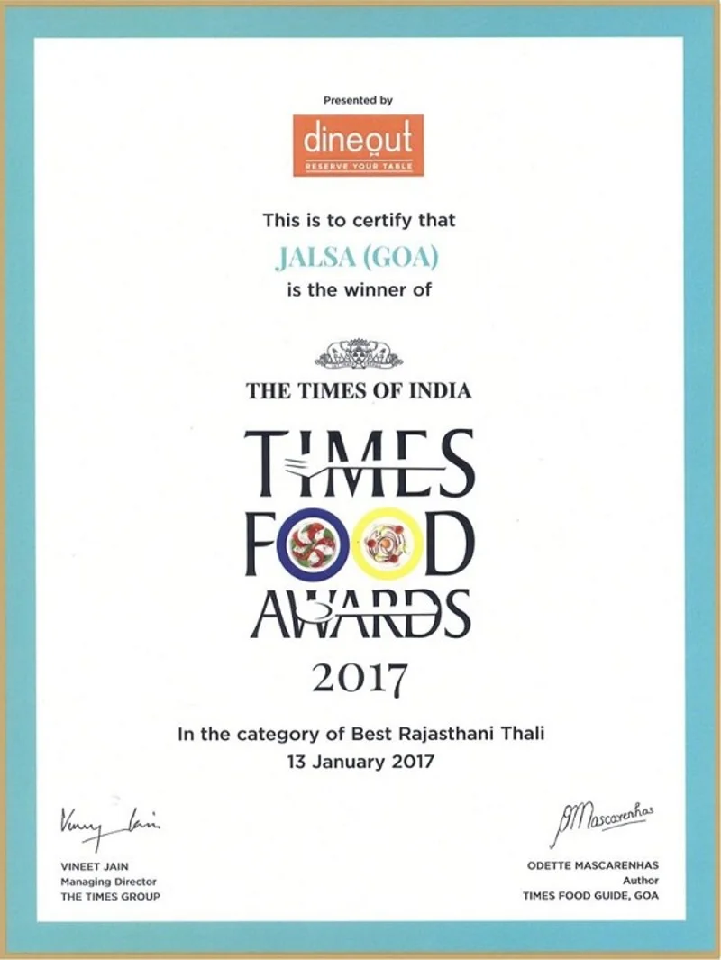 27.Times Food Award 2017